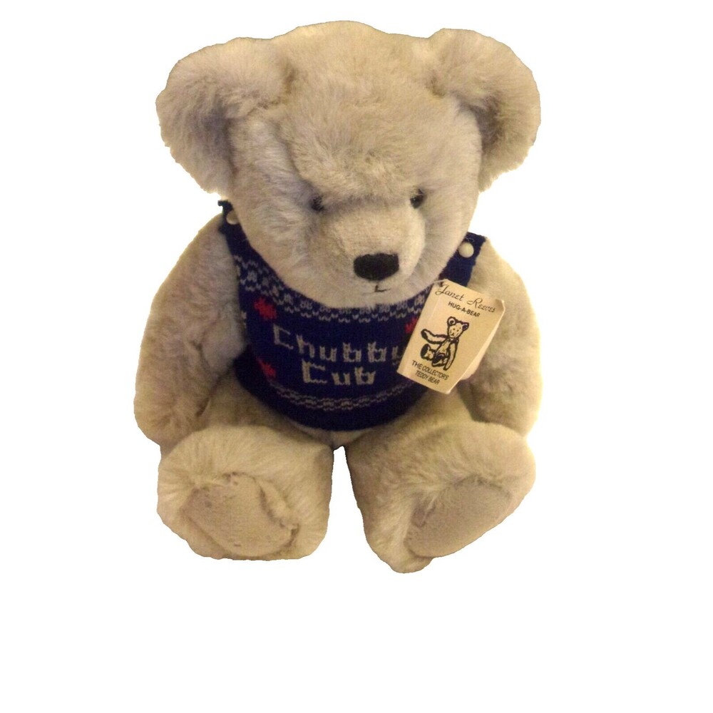 Janet Reeves Chubby Cub Bear LE 3/100 Signed Jointed Hand Loomed Sweater 13" Tal